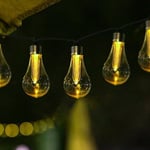 AIDDOMM 10 Solar Bulb Lights Outdoor, High-Efficiency Solar Powered String Lights Outdoor Waterproof, IP:65, Hanging Warm White Lights Decor Creates a Fantasy Atmosphere in The Garden, Patio