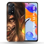 Coque pour Xiaomi Redmi Note 11 Pro / 11 Pro 5G Manga Attaque Titans Eren Titan