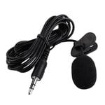 Wired Clip On Lapel Handsfree Microphones Lavalier Mic For Phone PC Recording