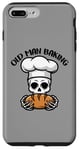 Coque pour iPhone 7 Plus/8 Plus Drôle de skull avec casquette de boulanger et pain