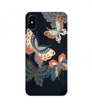 Coque Iphone X papillon japonais bleu marine