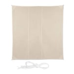 relaxdays Voile d’ombrage carré diffuseur d’Ombre Protection Soleil Balcon Jardin UV Toile imperméable 4x4 m, Beige, 4 x 4 m