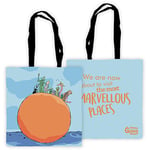 Roald Dahl James and The Giant Riding The Peach Edge Tote Bag, Cotton, Multi-Colour, 40 x 39 x 1 cm