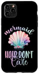 iPhone 11 Pro Max Black Mermaid Hair Dont Care,Rainbow Mermaid Hair Don't Care Case