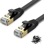 Câble Ethernet Cat 7 30M Câble Réseau Plat Câble RJ45 Câble Haut Débit LAN-Gigabit Ethernet 10Gbps Câble de Patch 2000Mhz Compatible avec Routeur Modem Switch TV Box.[G2641]