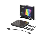 Twinkly Squares Extensions - App-Controlled LED Panels with 64 RGB (16 Million Colours) Pixels. Black. 1 Expansion Plates, Compatible Squares Starter Kit