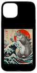 Coque pour iPhone 15 Plus Catzilla Cat Art japonais Cadeau amusant pour homme, femme, enfant