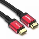 3m High Speed 4K HDMI Lead with Red Aluminium Head-Shell Solid Copper True HD