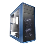 Fractal Design Focus G - Mid Tower Computer Case - ATX - High Airflow - 2x Fractal Design Silent LL Series 120mm White LED Fans Included - USB 3.0 - Window Side Panel - Blue