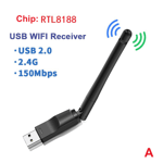 MT7601 Mini USB WiFi-adapter 150 Mbps trådlöst nätverkskort RTL8 Black RTL8188 Chip Black RTL8188 Chip