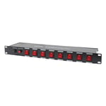 Transcension PC-08 rack switch panel IEC outlets DJ DISCO pack PC08