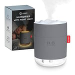 CUQOO 500ml Humidifier for Bedroom with Night Light - 2 Mist Modes, Quiet Operation, Auto Shut-Off - Portable USB Cable Powered Humidifier for Baby Room, Home, Office and Plants