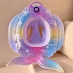 Mermaid Tail Shaped Swimming Ring Inflatable Pool Float Swimming Circle for Kids