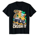 Youth 7 Year Old Safari Animals 7th Monster Truck Birthday Boy T-Shirt