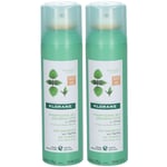 KLORANE Shampooing Sec Teinté Séborégulateur à l'Ortie 2x150 ml