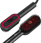 TYMO Ionic Plus Hair Straightener Brush UK, Upgraded Straightening Brush with 16