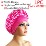 (-1 kpl väri10881)Uudet tyylit Satiini Bonnet Silk Night Sleeping Cap Naisten Kiharat Hiukset Monityyli Painatus