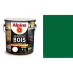 Peinture spéciale bois Vert chlorophylle satin 2.5L ALPINA microporeux protège décor lessivable