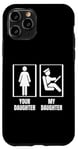 Coque pour iPhone 11 Pro Your Daughter My Daughter Dad Mom Fiers School Bus Driver