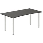 Skrivbord DNA, Antracit 1600x800 mm Med magurttag I-ben/Silver