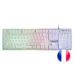 Mars Gaming MK220W clavier USB AZERTY Français Blanc - Neuf