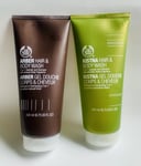 The Body Shop Arber & Kistna Mens Hair Body Wash Shampoo Cleanser 200ml Set Rare