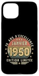 Coque pour iPhone 15 Plus Janvier 1950 Cadeau Anniversaire Janvier 1950 75 ans Homme