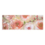 Vacchetti Tableau peint fleurs rose vert, multicolore, grande taille