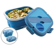 Macom Just Kitchen 864 Space Lunch to go chauffe-plat électrique pliable gain de place, 35 Watts, bleu/blanc