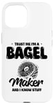 Coque pour iPhone 15 Croyez-moi, je fabrique des bagels et je sais tout