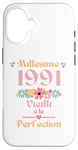 Coque pour iPhone 16 34 ans femme 1991 idée cadeau anniversaire drôle humour mama