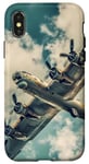 Coque pour iPhone X/XS Design aéronautique vintage du bombardier B-17 Flying Fortress de la Seconde Guerre mondiale