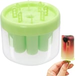 8 Cavity Ice Lolly Mold DIY Homemade Ice Pop Maker - Easy Release - Green - New