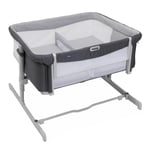 Chicco Next2Me Twins, lit bébé cododo côte à côte pour jumeaux, 2 matelas, barre latérale à ouverture d'une seule main, hauteur réglable, réglable sur 11 niveaux de hauteur, pieds pliables, 0m+.