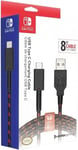 Gaming Charge Cable | 8 Feet Usb C Charger: Noir/Rouge - Nintendo Switch