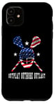 Coque pour iPhone 11 Joueur de crosse Outplay Outlast American Lacrosse