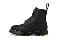 DR MARTENS Mixte 8 Eye Boot, Black Connection WP & Black Coated Nylon, 37 EU