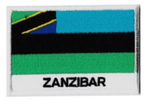 Patch Zanzibar écusson patche drapeau 70 x 45 mm brodé à coudre