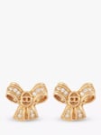 Susan Caplan Pre-Loved Christian Dior Swarovski Crystals Bow Clip-On Earrings, Dated Circa 1980s