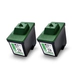 2x Cartridge Black for Lexmark Z-34 X-1280 Z-640 Z-35 Z-515 Z-510 Z-614 X-1140