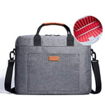 ZYDP Briefcase Bag Laptop Bag 13.3 15.6 17.3 Inch Waterproof Notebook Bag For Macbook Air Pro 13 15 Computer Shoulder Handbag (Color : Gray, Size : 13-inch)