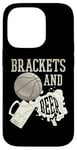 Coque pour iPhone 14 Pro Supports de basket-ball universitaire et boisson de tournoi de mars de bière