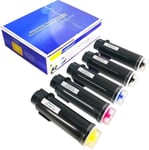 5 Paquets Cartouches de Toner Compatibles 6510 6515 ( 2BK + C M Y ) Très Grande Capacité 5500 & 4300 pages Pour Xerox Phaser 6510 6510n 6510dn 6510dni WorkCentre 6515 6515n 6515dn 6515dni