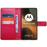 Lommebokdeksel 3-kort Motorola Edge 50 Ultra - Rosa