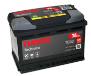 Startbatteri Tudor TB741 Technica 74 Ah
