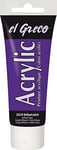 Kreul 28329 - El Greco Acrylic, tube de 75 ml en violet brillant, peinture acrylique brillante hautement pigmentée de qualité étude, peut être peinte avec du beurre, pour une peinture sans pâte