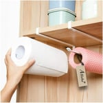 Distributeur de Papier essuie-Tout sous Armoire Support pour Rouleau de Papier sans perçage pour Cuisine Salle de Bain(2 pièces)