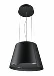 Airforce Sharp 50cm Island Cooker Hood in Black Satin finish with Touch control,Slim LED cool white lighting