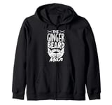 The Ginger Beard Man Funny Beard Lover Zip Hoodie