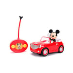 Jada Majorette 7/253074000 Disney - RC Mickey Roadster - Voiture Télécommandée - Figurine Mickey Incluse - Dès 3 Ans - 253074000ONL, Rouge